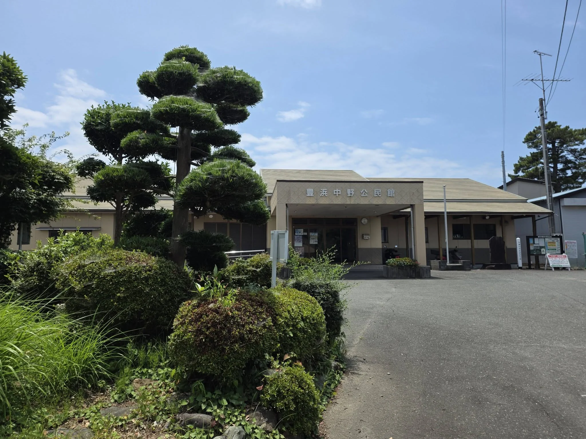 大泉寺跡周辺の建物と植栽