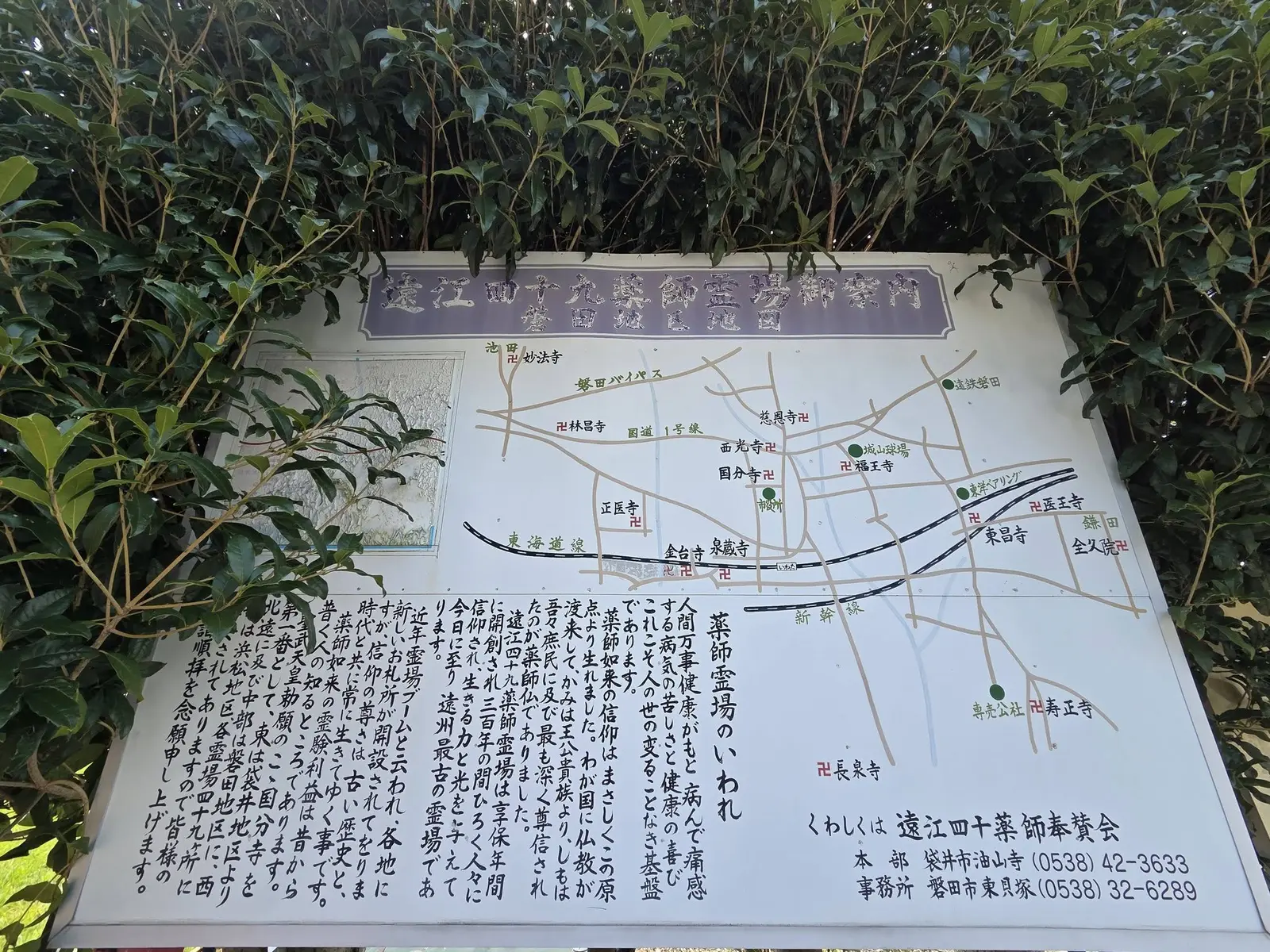 遠江四十九薬師霊場案内図
