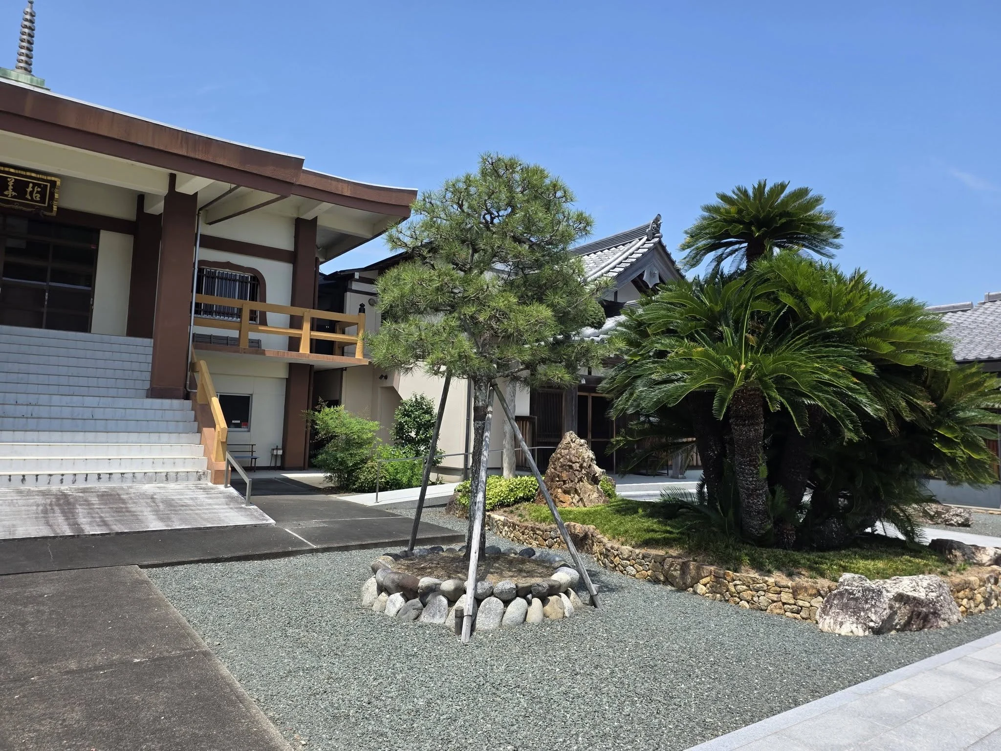 正眼院本堂脇の庭と境内