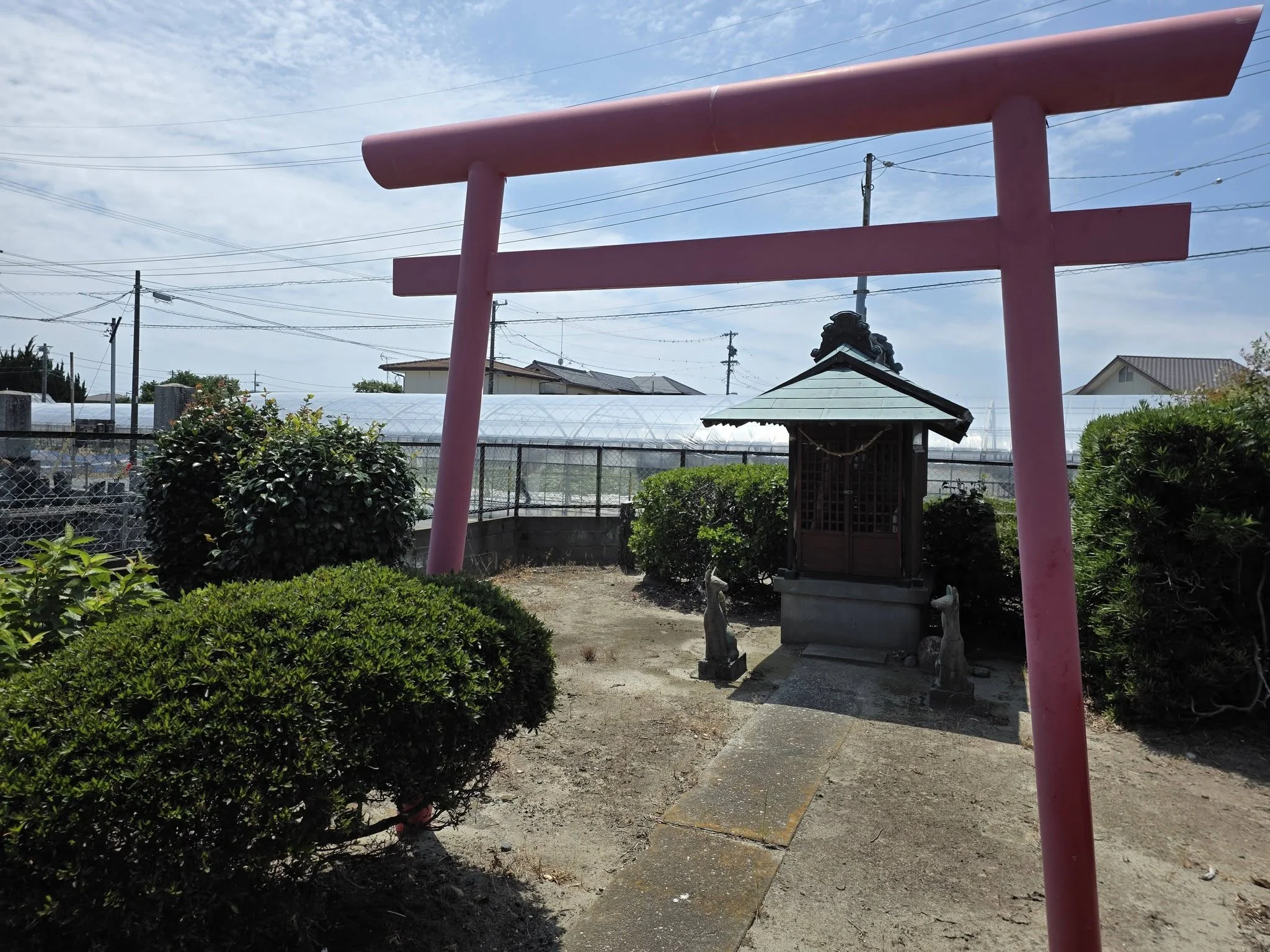 豊田院境内の鳥居と小祠